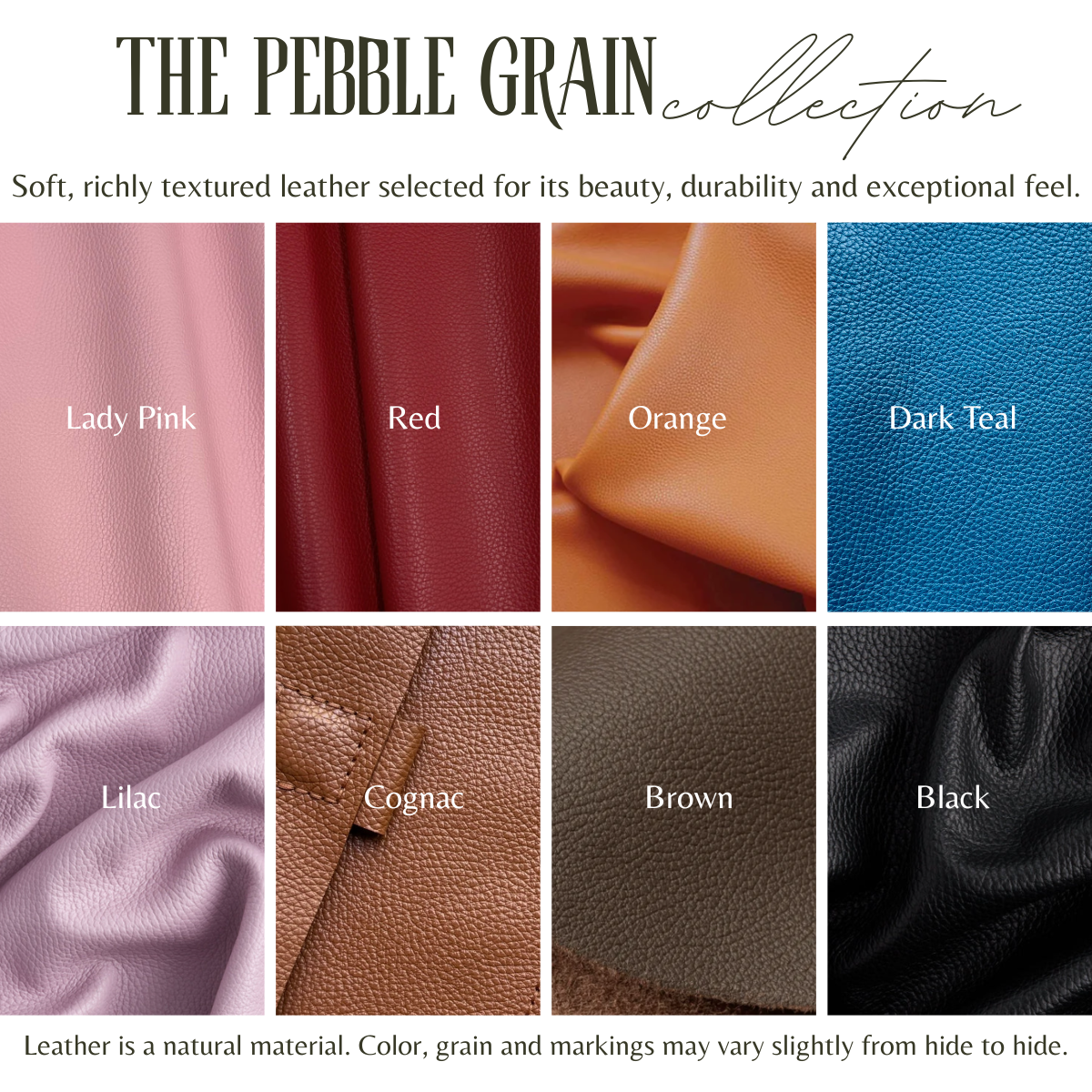 A5 PORTFOLIO INSERT — PEBBLE GRAIN (8 COLORS)